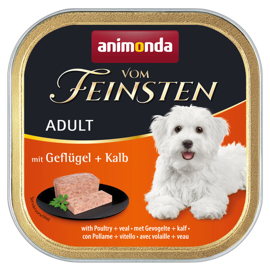 22x150g Vom Feinsten Adult mit Geflügel und Kalb