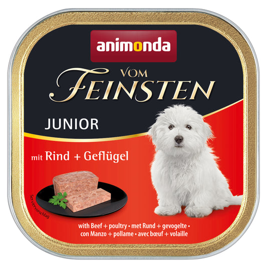 22x150g Vom Feinsten Junior mit Rind und Geflügel