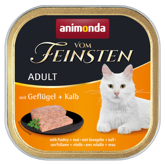 32x100g Vom Feinsten Adult mit Geflügel+Kalb