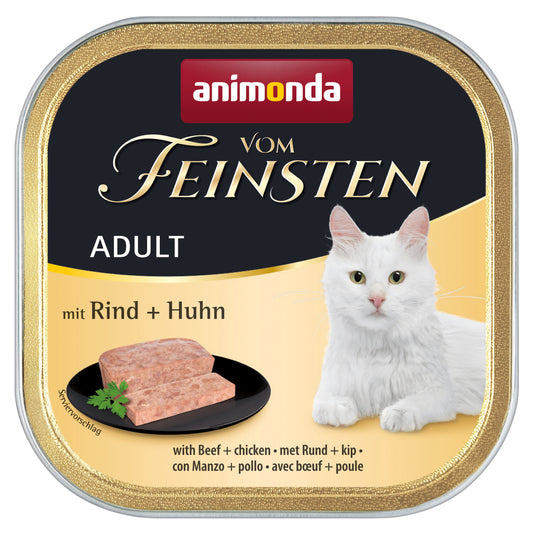 32x100g Vom Feinsten Adult mit Rind+Huhn