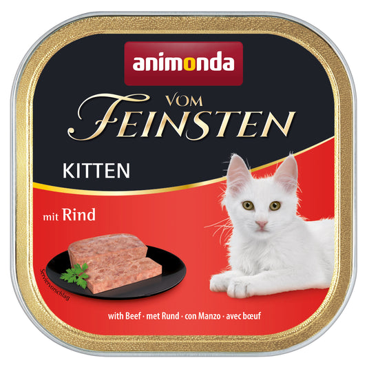 32x100g Vom Feinsten Kitten mit Rind