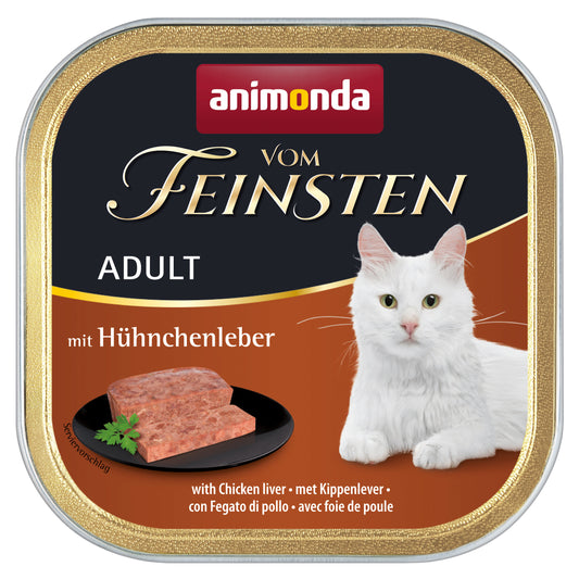 32x100g Vom Feinsten Adult mit Hühnerleber