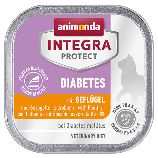 16x100g Integra, Katze, Diabetes, mit Geflügel