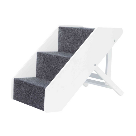 Heimtiertreppe, verstellbar, 3-stufig, 40×67cm, weiss