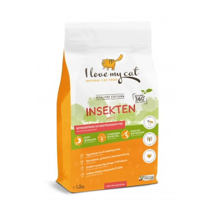 Katze Insekten-Trockenfutter 1,2Kg