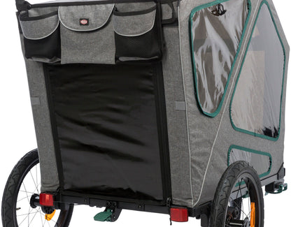 Fahrrad-Anhänger,  55,5×77×105/147 cm, grau/salbei
