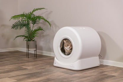 Smarte Katzentoilette, Kunststoff, 51×56×54cm, weiss